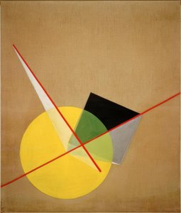 Gele cirkel door Laszlo Moholy Nagy