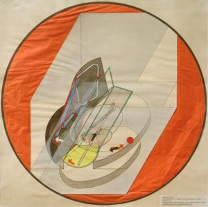 Lichtrekwisiet van een elektrische scène door Laszlo Moholy Nagy