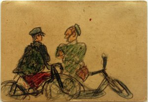 Zonder titel (fietsers in gesprek)