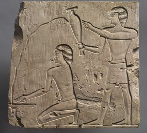 Priesters die begrafenisrituelen uitvoeren, ca. 667-647 v.Chr. door Late Period Egyptian