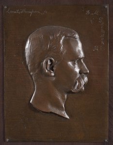 Portretreliëf van Dr. Stimson, c.1880 door Launt Thompson
