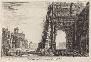 De Boog van Titus door Laura Piranesi after Giovanni Battista Piranesi