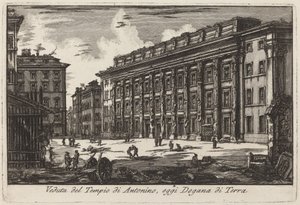 Het Hadrianeum door Laura Piranesi after Giovanni Battista Piranesi