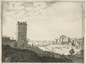 Landschap met toren
