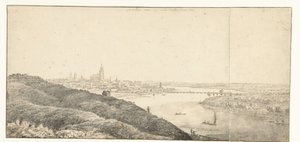 Gezicht op Arnhem door Laurens Vincentsz. van der Vinne