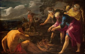Sint Paulus Schipbreuk op Malta door Laurent de la Hyre