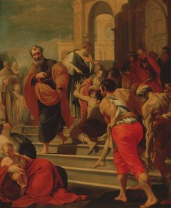 Sint-Pieter geneest de zieken met zijn schaduw