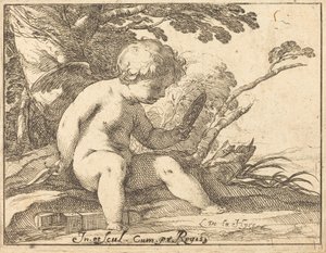 Cupido Kijkt in een Spiegel