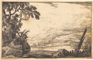 Bergachtig landschap door Laurent de la Hyre
