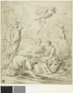 Studie voor Mercurius en Herse door Laurent de la Hyre