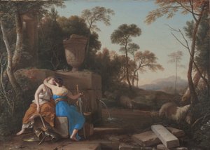 De Kus van Vrede en Gerechtigheid, 1654 door Laurent de la Hyre