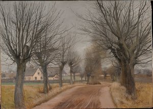 Een weg bij Vinderød, Seeland, 1898