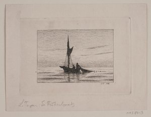 Een vissersboot door Laurits Regner Tuxen