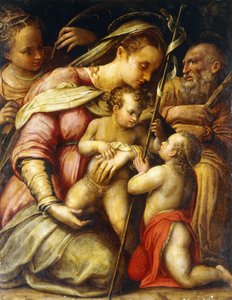 De Heilige Familie met het Kind Jezus, Johannes de Doper en Sint-Catharina