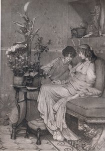 In vertrouwen, Bibbys Jaarboek door Lawrence (after) Alma Tadema