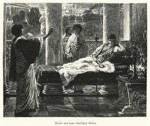 Scène uit het leven in het oude Rome
