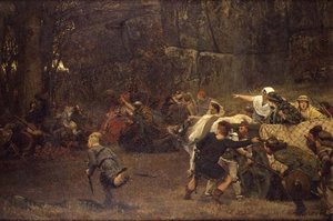 Gunthram Bose en zijn dochters, AD 572 door Lawrence Alma Tadema