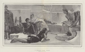 Een lezing uit Homerus door Lawrence Alma Tadema