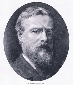 Alma Tadema een zelfportret, uit The Magazine of Art 1893, Cassell and Company