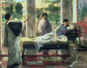 Catullus leest zijn gedichten voor in het huis van Lesbia