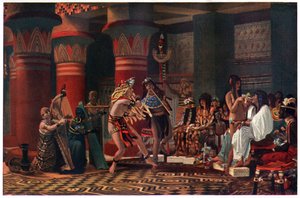 Vrijetijdsbesteding in het oude Egypte drieduizend jaar geleden, illustratie uit 