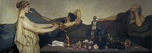 Pompeiaanse Scène of De Siësta door Lawrence Alma Tadema