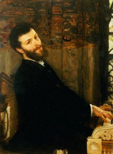 Portret van de zanger George Henschel die Alma-Tadema