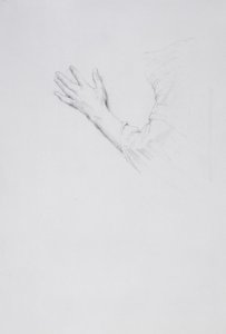 Studie van een linkerhand en arm, c.1901