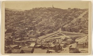 Russian Hill vanaf Telegraph Hill, San Francisco.