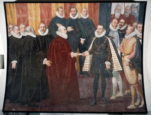 Ontmoeting van Doge Giacomo Durazzo Grimaldi en Infant Don Juan van Oostenrijk