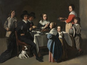 Een familiemaaltijd, ca. 1645-55