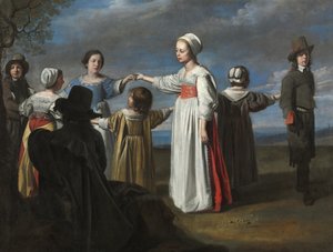 Dansende kinderen, ca. 1650 door Le Nain Brothers
