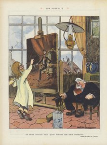 Zijn portret. Illustratie voor Le Rire door Leal de Camara