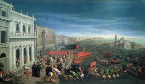 Riva degli Schiavoni, Venetië door Leandro da Ponte Bassano