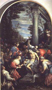 De Opwekking van Lazarus door Leandro da Ponte Bassano