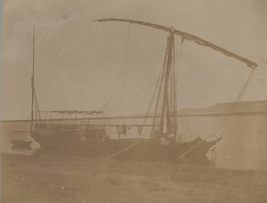 Nijlboot, Egypte, 1851 door Leavitt Hunt.