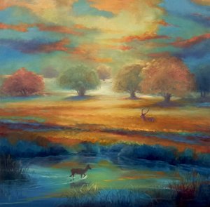 Richmond Park, Groen en Goud door Lee Campbell