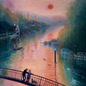 Zomerochtend, Eel Pie Island, Twickenham, 2021 door Lee Campbell