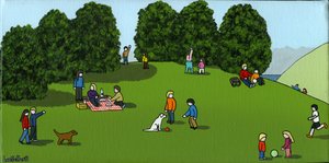 Picknick op de heuvel door Lee Sellers