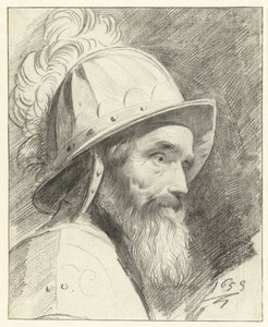 Buste van krijgsman met helm