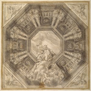 Studie voor de decoratie van een plafond