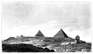 De Piramides en Sfinx, Gizeh, Egypte, 19e eeuw