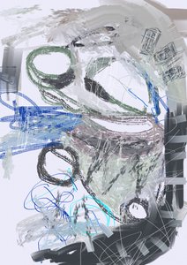 Abstracte koffiekopjes door Lembayung senja studio [Vintage Poster]