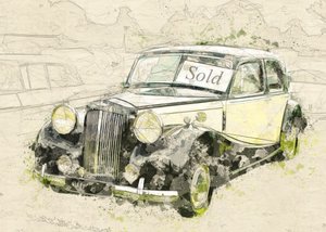 Verkochte oldtimer door Lembayung senja studio [Vintage Poster]