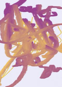 Levendige abstracte stroming door Lembayung senja studio [Vintage Poster]