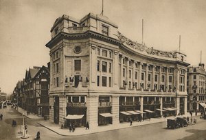 East India House, Libertys geïndividualiseerde gevel aan de New Regent Street, ca. 1935
