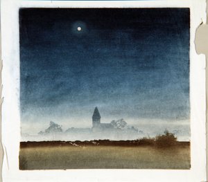 Landschap bij maanlicht, ca. 1920