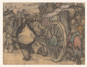 Antwerpen-Roosendaal-1914 door Leo Gestel (signed by artist)