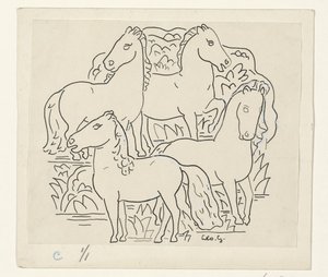 Vier paarden