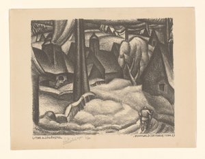 Zinnwald (Ertsgebergte) door Leo Gestel (signed by artist)